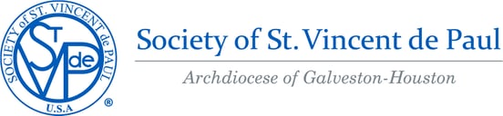 Trademarked svdp logo with svdp word mark